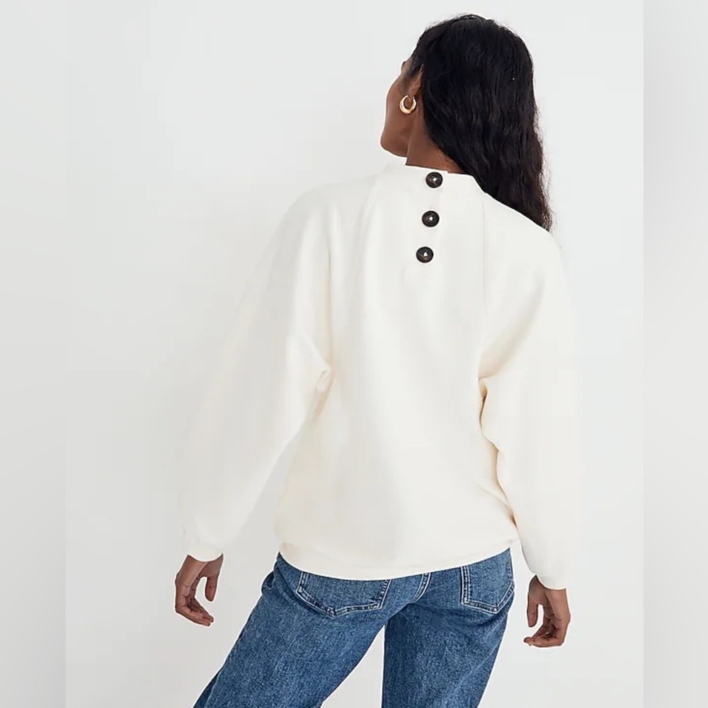Madewell button back mock neck top - Picture 11 of 11
